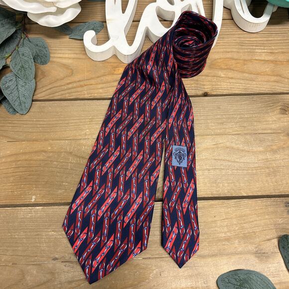 GUCCI Mens Vintage  Horsebit Print Tie Necktie - Picture 1 of 6